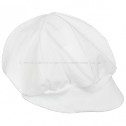 Baby Boys White Poly Cotton Christening Cap